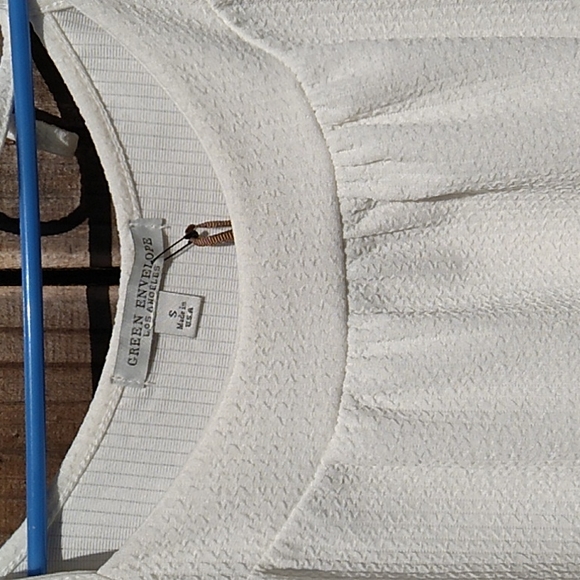 Nwt Cream Green Envelope Dress (S) - Picture 4 of 7